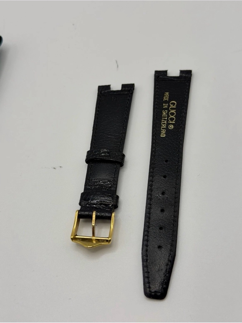 Gucci Genuine Black Lizard Leather Watch Strap 18MM #GS114 - Picture 4 of 5